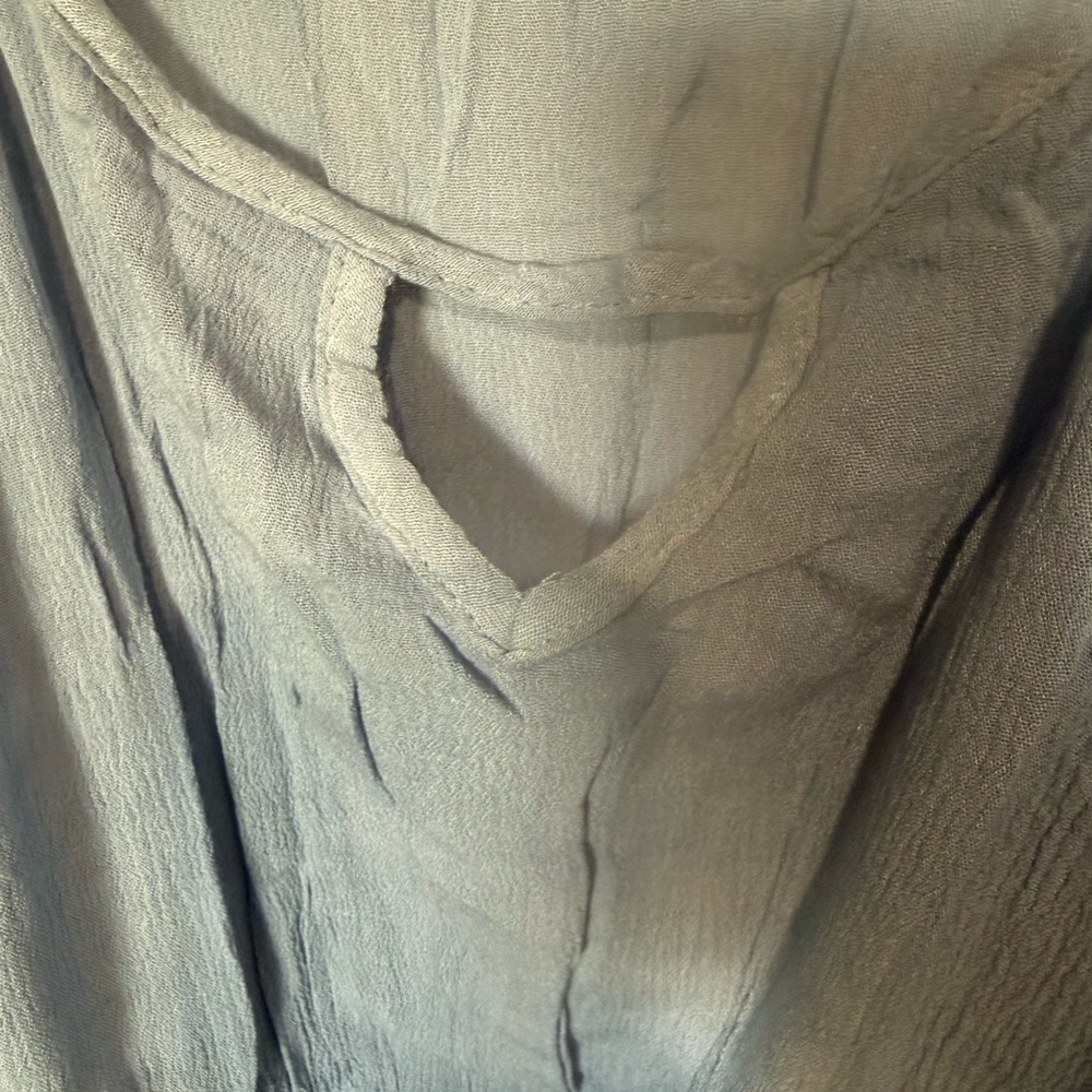 Source Unknown Light Blue Sleeveless Smocked-Wais… - image 2